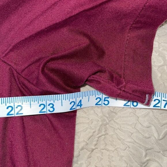 Bio™ 19021 Womens Stretch Angle V-Neck Scrub Top. Maroon Size XL - Picture 8 of 9